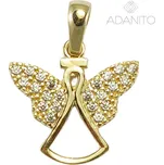 Zlatý přívěsek anděl se zirkony