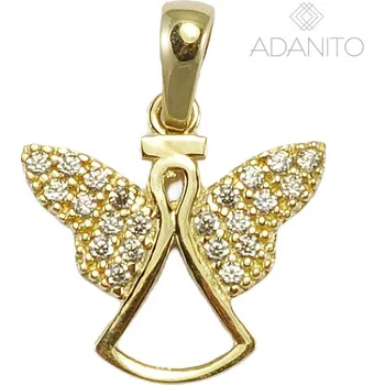 Přívěsek Zlatý přívěsek anděl se zirkony