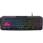 ACER Nitro Gaming Keyboard 100, Membrane Switch, 26 Anti-ghosting kláves, životnost 3 mil. stisků, 7 zón RGB podsvíc