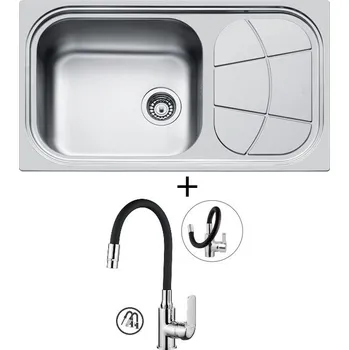 Nerezový dřez Nerezový dřez SET Foster BIG BOWL 1561 nerez + Kuchinox ELZA BKE 762D chrom/černá