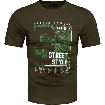 Pánské tričko Recea Pánské tričko s krátkým rukávem Fronosilioni zelená M