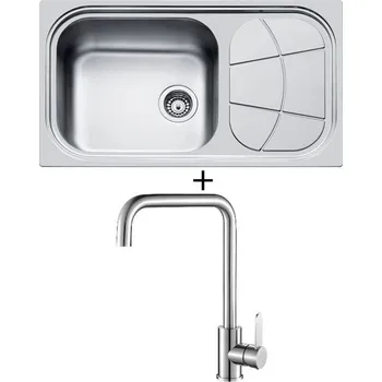 Nerezový dřez Nerezový dřez SET Foster BIG BOWL 1561 40 mikrotkaná struktura + Laveo BONA BAB 265D nerez