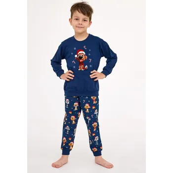 Pánské pyžamo PYŽAMO CHLAPEC MLADÝ DR 966/173 PES granát 164