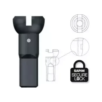SAPIM nipl mosaz 14 černý secure lock