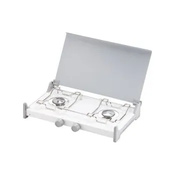 Turistický vařič Meva Riga bez termoel.pojistky Bílá plynový vařič + DÁREK DLE VÝBĚRU!