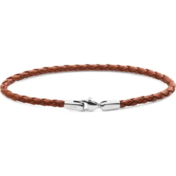 Šperk Daniel Wellington Pletený hnědý kožený náramek St Mawes Daniel DW0040174 17,5 cm + 2 měsíce na vrácení zboží