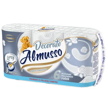 Toaletní papír Almusso Dekorato 3vrs., 6ks v balení, 22m Barva: Šeda