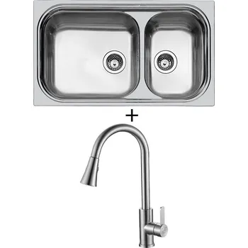 Nerezový dřez Nerezový dřez SET Foster BIG BOWL 1562 nerez + Laveo BONA BAB 269U nerez