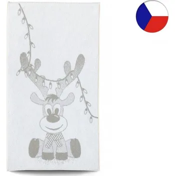 Vánoční osuška 75x150 ZARA 450g Vánoční sob šedý