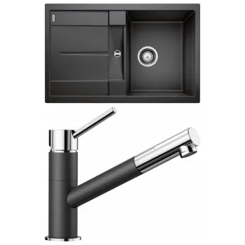 Granitový dřez Blanco Set 09-D 25 Metra 45 S Antracit + Kano-S Antracit