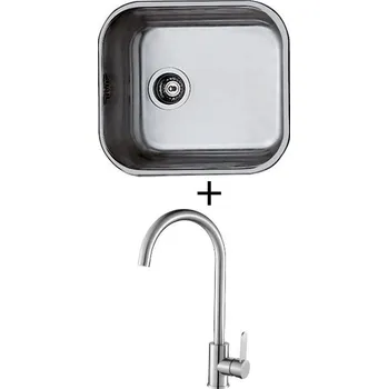 Nerezový dřez Dřez pod desku SET Foster Serie UM 1811 050 nerez + Laveo BONA BAB 268D nerez