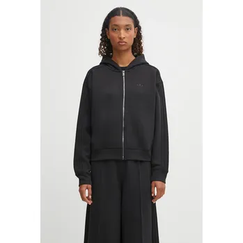 Dámská mikina Mikina adidas Originals Spacer 3S Fz dámská, černá barva, s kapucí, hladká, JY2619, S, 99X