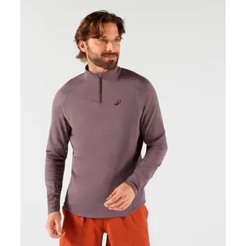 Dámská mikina KUIKMA Pánská tenisová mikina se zipem u krku Thermic S FIALOVÁ|KAŠTANOVÁ