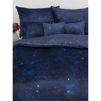 Povlečení MKLuzkoviny.cz Digital Hvězdná obloha 140 x 200, 70 x 90 cm zipový uzávěr