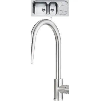 Nerezový dřez Nerezový dřez SET Foster BIG BOWL 1512 nerez + Deante LIMA F72 M nerez