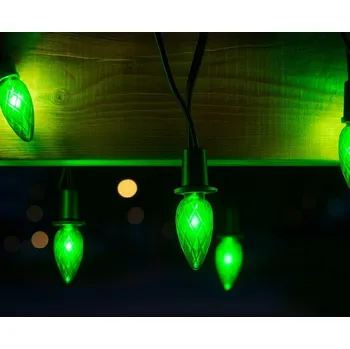 Vánoční dekorace LED VENKOVNÍ souprava Šiška zelená, možnost prodloužení, černá kabeláž + napájecí trasformátor