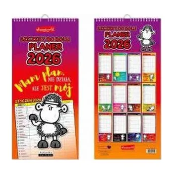 Kalendář Kalendarz 2026 ścienny planer Sheepworld szczery