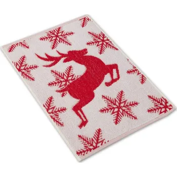 Utěrka Malý kuchyňský ručník 35x50 ZARA 450g Vánoční zimní Sob červenobílý