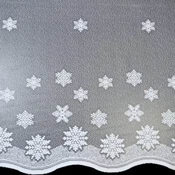 Kusová vánoční záclona Vločky 150x500