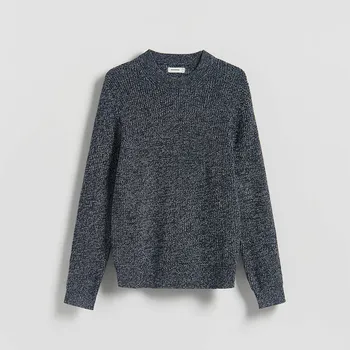 Pánský svetr Reserved - Strukturovaný svetr - tmavomodrá - 439FX-59M - 439FX-59M-XXL