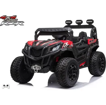 Dětské elektrovozidlo odběr v Teplicích!, Bugina Turbo RZR 4x4 s 2.4G, dvoumístná, 2x baterie, 4x motory 35W, červená