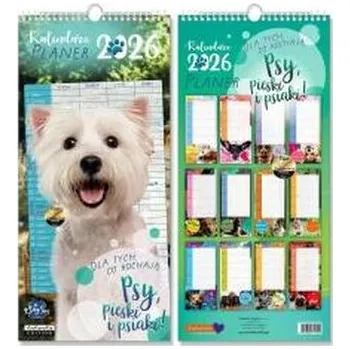 Kalendář Kalendarz 2026 ścienny planer Psy