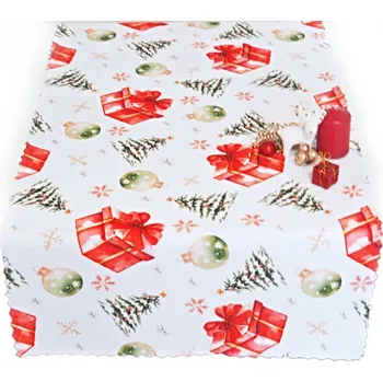 ubrus Vánoční ubrusy a běhouny Garden 40x120 Vypalovaná vlnka