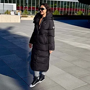 Dámský kabát Forsize Dámský dlouhý kabát No.3 MAX COAT M FDXWW2405BL