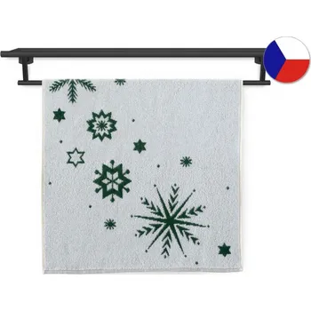 Ručník Vánoční ručník 55x100 ZARA 450g Kouzlo zimy bilozelené