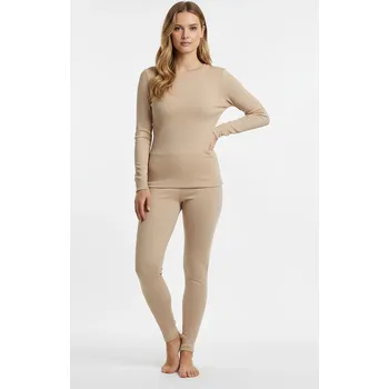Dámský termo komplet halenky a kalhot s příměsí Merino vlny Gaubert Barva: béžová, Velikost: M