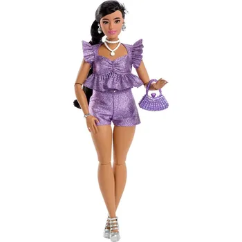 Mattel Barbie DELUXE MODELKA - FIALOVÉ KRAŤASY