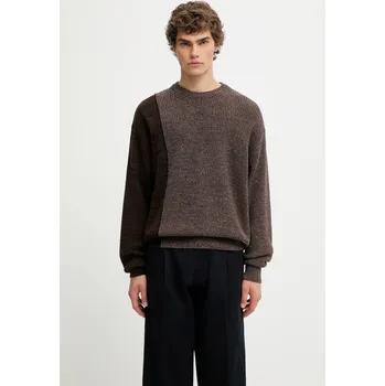 Dámská móda Svetr s příměsí vlny Aries Fisherman, M, hnědá, 88X