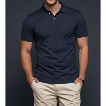 Pánské tričko Recea Pánské tričko s límečkem Kagildae navy L