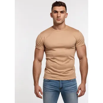 Pánské tričko Recea Pánské tričko s krátkým rukávem Ermedrudine béžová L