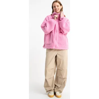 Dívčí mikina Reporter Young | Dívčí růžová OVERSIZE fleecová mikina / svetr - Barva RŮŽOVÁ, Velikost 164/170 253-0559G-22-610-1