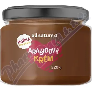 Allnature Arašídový krém hořká čokoláda 220g