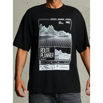 Sinsay - Tričko s krátkým rukávem - černá - 855GP-99X - 855GP-99X-XS