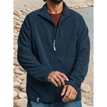 Pánská mikina Sinsay - Rozepínací flísová mikina se stojáčkem - námořnická modrá - 931EU-95X - 931EU-95X-L