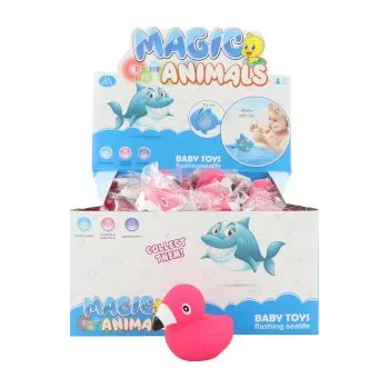 Hračka pro nejmenší Plameňák svítící ve vodě