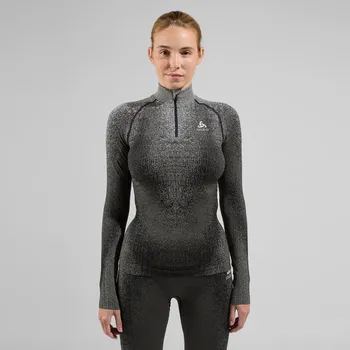 Odlo termo prádlo BL TOP turtle neck l/s half zip PERFORMANCE WARM BLACKCOMB 2025/2026 Černá S Dámské