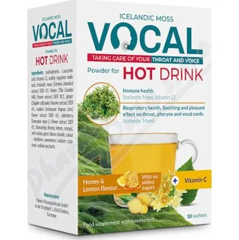Instantní nápoj Vocal Hot drink s příchutí med&citron sáčky 10ks