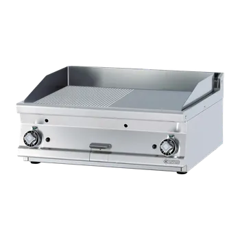 Grilovací deska kombinovaná 76x51 plynová hladká a rýhovaná bez podestavby | RM - FTLRT-78G