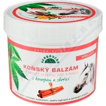 Tělový balzám Koňský balzám hřej.konopí-skořice HERBAVERA 500ml
