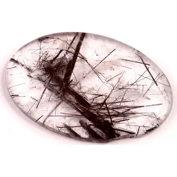 Přírodní kámen Kabošon Black Rutile č.6166 (39x26x5mm)