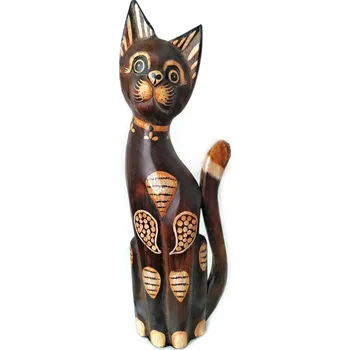 Kočka 18 Socha Dřevo 40 cm