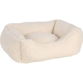 Pelíšek pro psa Pelech FLAMINGO Felpa obdélníkový bílý 50x40x18cm