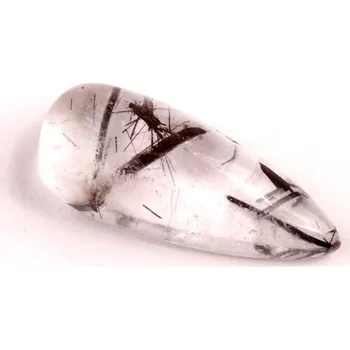 Přírodní kámen Kabošon Black Rutile č.6183 (28x12x8mm)