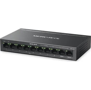Počítačové příslušenství Switch TP-Link Mercusys MS110CP 2x GLAN, 8x LAN s PoE+, 65W