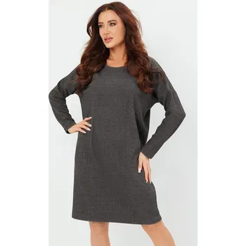 Dámské šaty Šaty Italian Fashion Avira tunika dł.r. Barva: Šedá, Velikost: XL