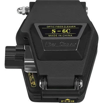 Vysoce přesný řezák na optické vlákno S-6C Černý Řezací nůž FTTT nástroj s 16 povrchovými čepelemi Bez náhradní čepele 7,5x6,5x5,7cm